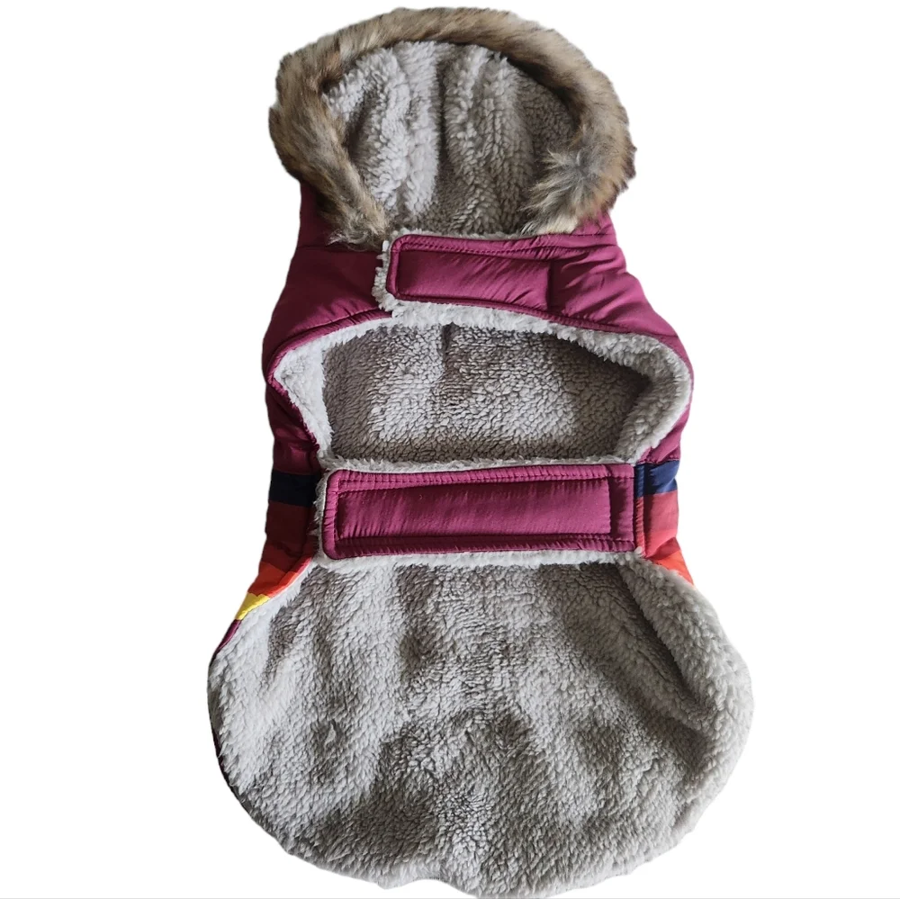 (2) TWO  Pet Apparel Small Dog /Cat  Parka and Sweater-  Up to 20lb